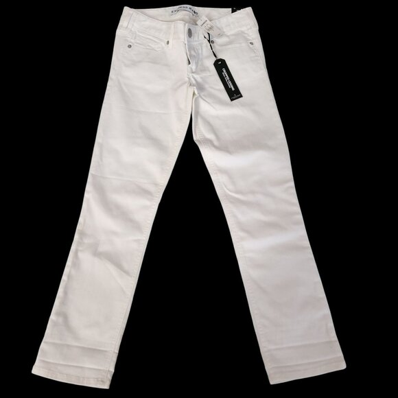 Express Womens Cropped White Legging Jeans Size 0 - Picture 1 of 7